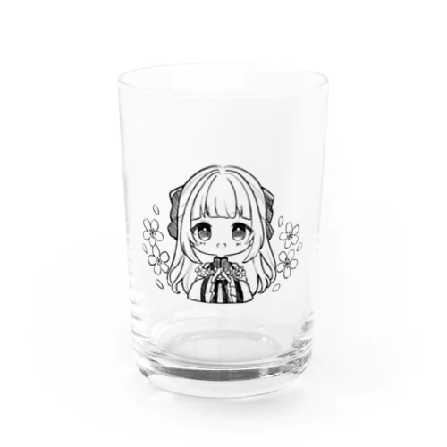 聖桜ちゃん（黒） Water Glass