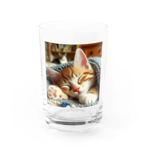 お昼寝にゃんこNo.5 Water Glass