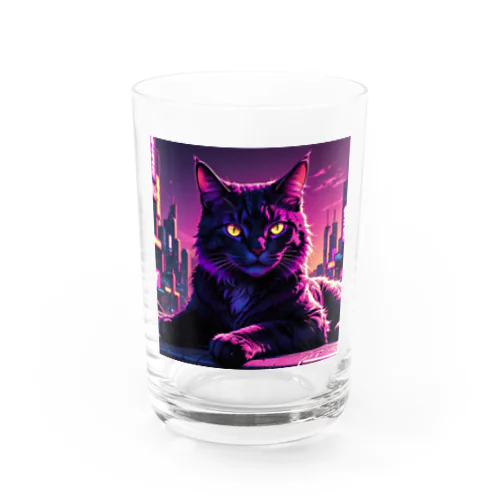 夜の静けさを満喫する猫 Water Glass