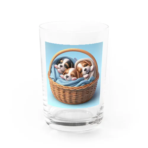 第①弾！ほっこり♡ ふわふわ子犬 Water Glass