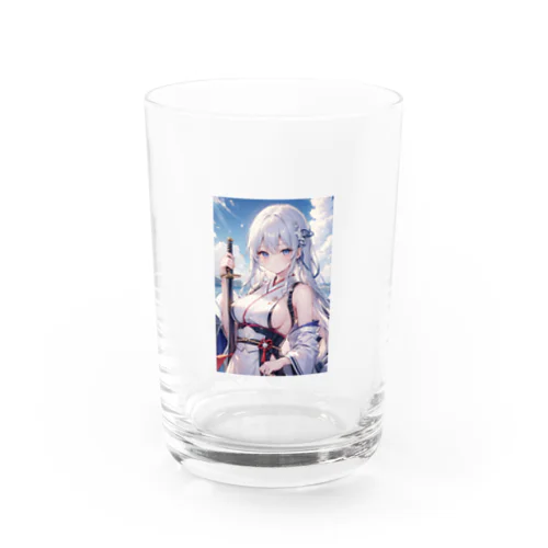 日本刀をもった美少女 Water Glass