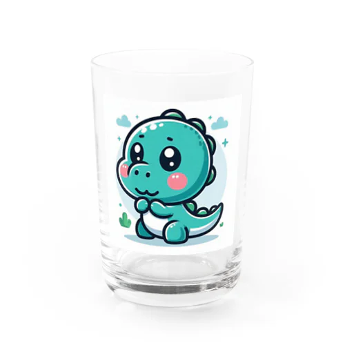 モフモフでキュートな恐竜のゆるキャラ Water Glass