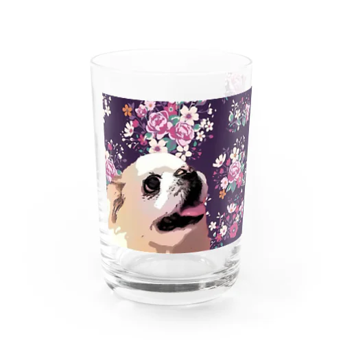 白ペキ 犬 Dog My Love Water Glass