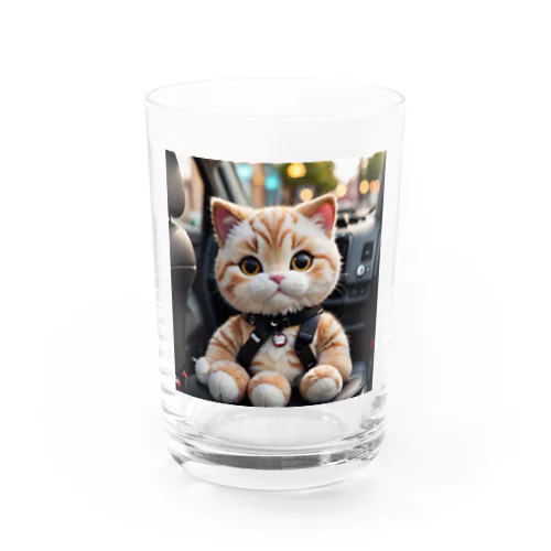 車でお出かけネコちゃん Water Glass