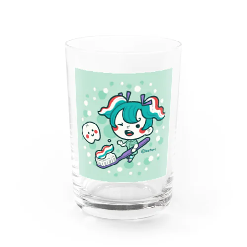 ハミガキちゃんとシロイハくん Water Glass