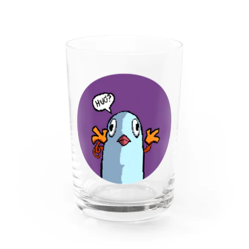 Hug Bird with love Water Glass