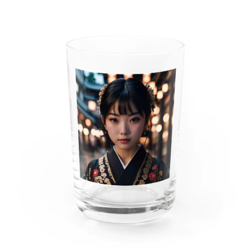 着物の少女 Water Glass