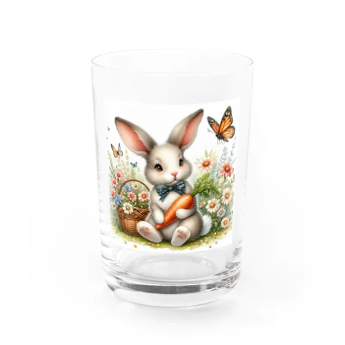 草原のウサギ Water Glass