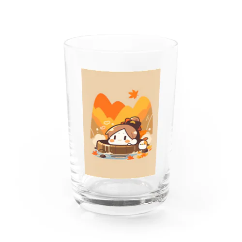 温泉びじんちゃん Water Glass