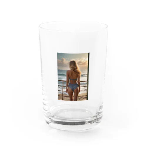 ビーチブロンド美女 Water Glass