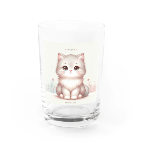 可愛い猫ちゃん Water Glass