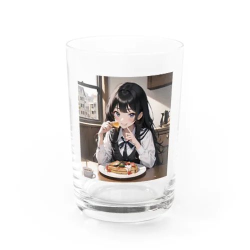 朝食中の女子高生2 Water Glass