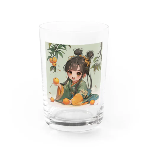 小さな弁財天様が豊富な収穫に喜び アメジスト 2846 Water Glass