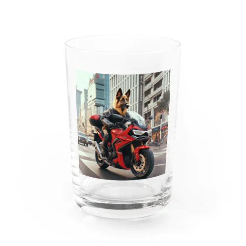 街角の犬ライダー Water Glass