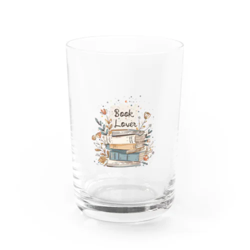 Book Lover Water Glass