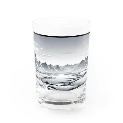 モノクロの雪景色 Water Glass