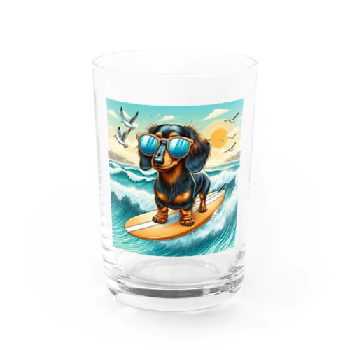 サーファーダックスフンド Water Glass