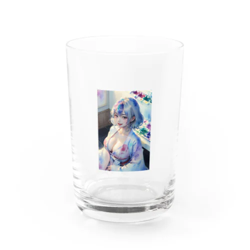 着物女子ハルカ Water Glass