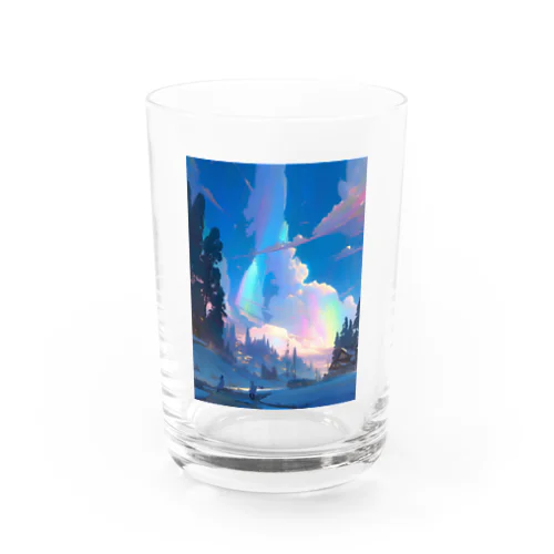 オーロラ夜空の輝き　なでしこ1478 Water Glass