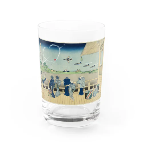 富岳三十六景風　ブルーインパルス Water Glass