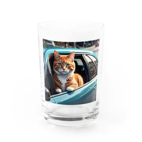 ドライブ中の猫 Water Glass