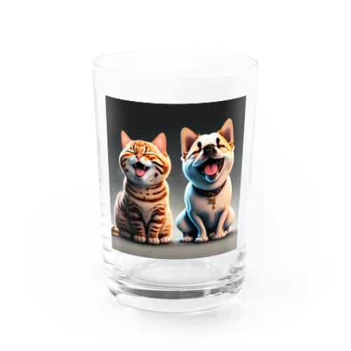 ご機嫌な猫と犬 Water Glass