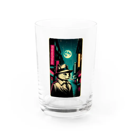 Detective cat Water Glass
