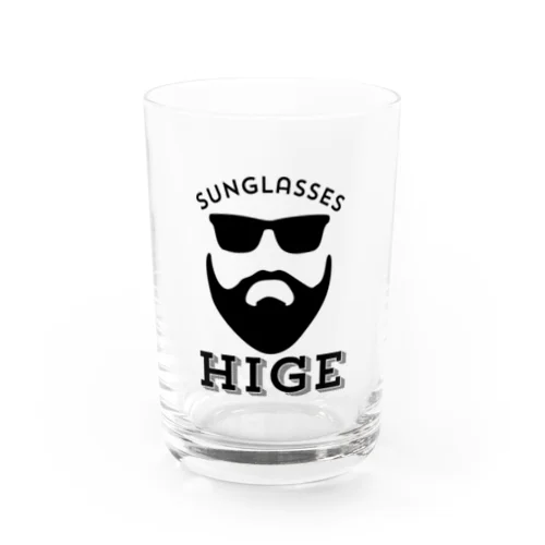 【HIGE】黒ロゴ Water Glass