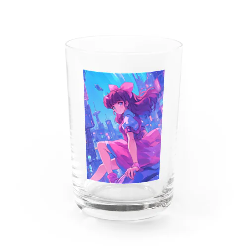 昭和レトロアニメ風近未来ガール Water Glass