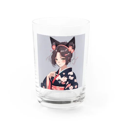 和服に獣耳 Water Glass