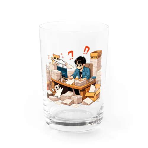 猫の手も借りたい Water Glass