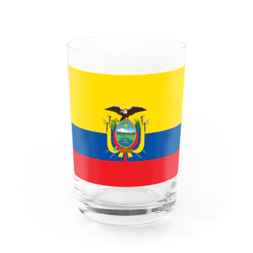エクアドルの国旗 Water Glass
