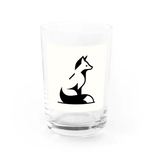 モノクロキツネくん Water Glass