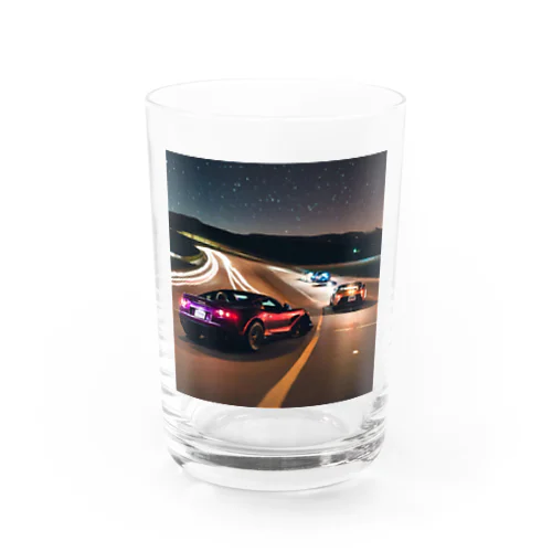 真夜中の星空レース Water Glass