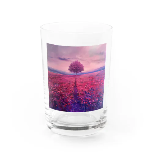 深紅の夕焼けに染まる風景　BLUE PLUM  691 Water Glass