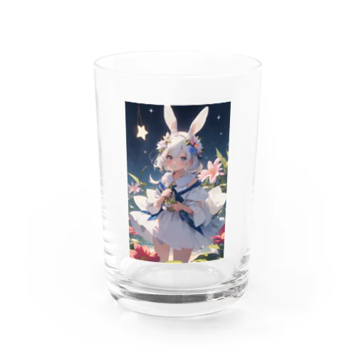 夜空のウサちゃん Water Glass