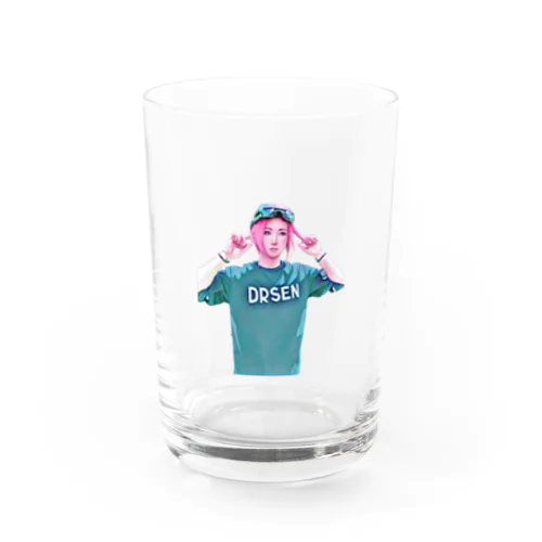 AIピンクヘアーの女の子 Water Glass