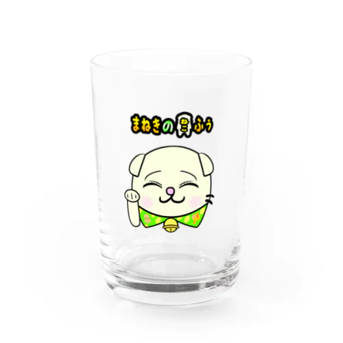 【まねきのねこ　ふぅ】幸運招き手バージョンのコップ(各種) Water Glass