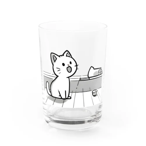 【ラインイラスト】うわぁ～にゃんこ Water Glass