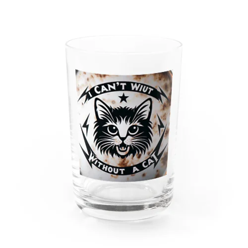  I love cats Water Glass