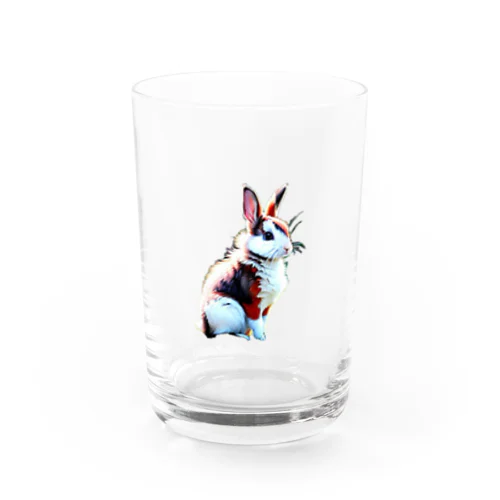 シンプルなうさぎのデザイン グラス