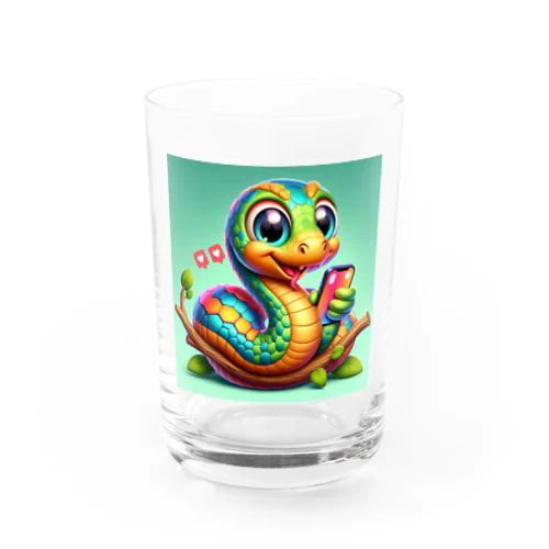 かわいいヘビキャラ「ピーター」のグッズ Water Glass