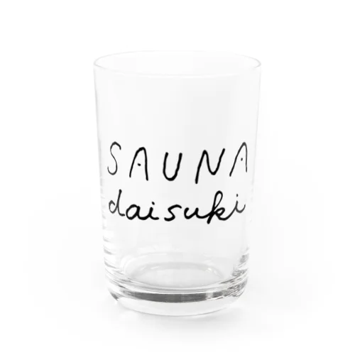 サウナ大好き_Black Water Glass