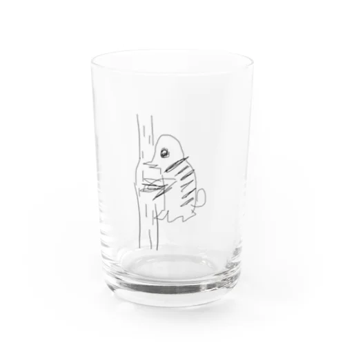 キツツキじゃないよレッサーパンダだよ Water Glass