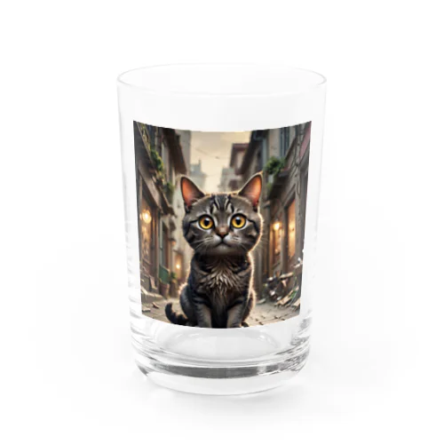 街角にゃんにゃん Water Glass