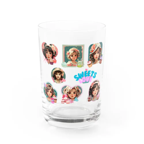 Sweets love girl〜ステッカーデザイン〜 Water Glass