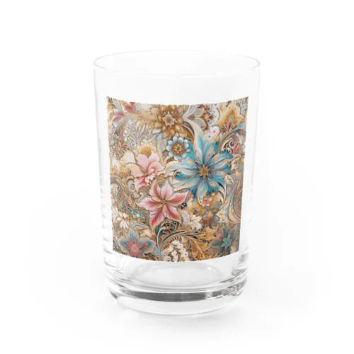 お花のバティック柄 Water Glass