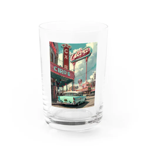 Vintage American City Water Glass