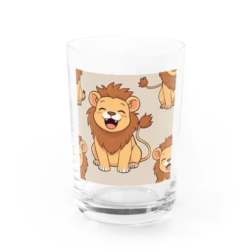 笑顔のかわいいライオン グラス
