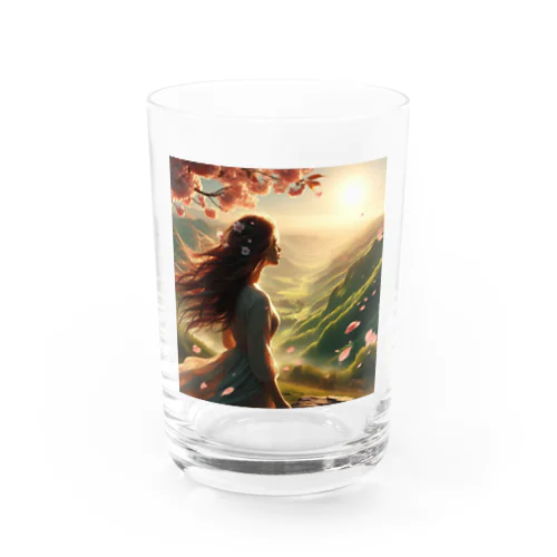 春風に吹かれる女王 Water Glass